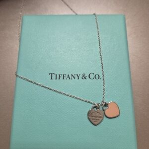 Tiffany & Co. Pink Heart Pendant Necklace